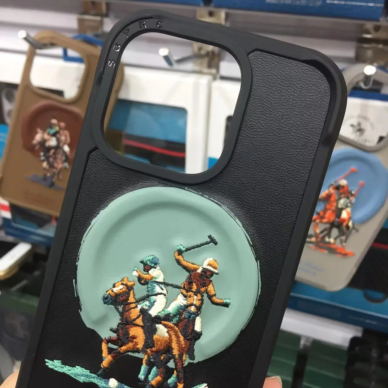 POLO Style New 3D Protruding Magnetic Shockproof Case for iPhone 16 Pro Max Made of Durable PC Material