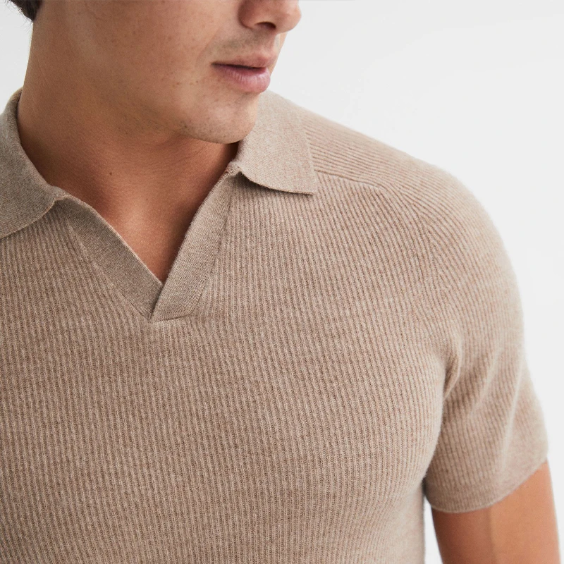 Custom New Trend Old Money Shirt Outfit Fashion Men's Pullover Summer Breathable Anti-Pilling Cotton Knit Sweater Short Sleeve