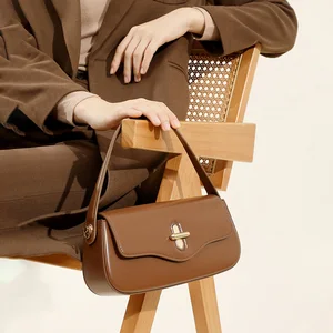 High Quality Women's Genuine Leather Handheld Square Bag Luxury Design with Durable Features Custom Wholesale