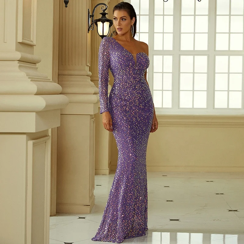open lace back dress Nasira Maxi Dress - Deep Purple main image 0
