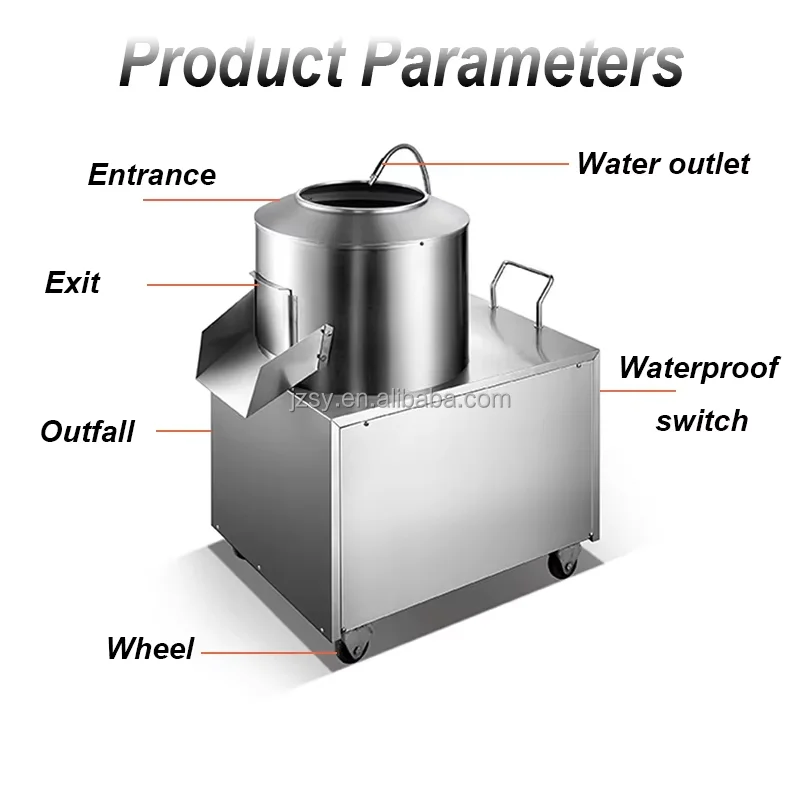 JZSY 200kg/h Small Commercial Automatic Potato Peeling Machine - Image 3