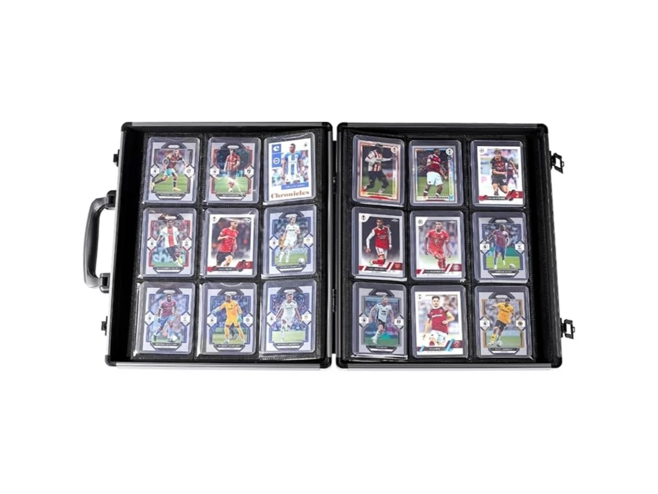 card binder for hard sleeves Azamou Toploader Trading Cards, Cases, Holds 216 Toploaders, 9 Pocket for 3
