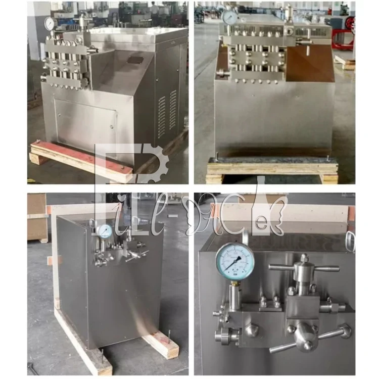 500LPH-6000LPH Fruit Juice 25Mpa 2 Double Stage High Pressure Homogenizer for Yogurt