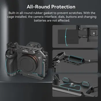 SmallRig Full Camera Cage Camera Rig for Sony A7RV / A7IV / A7R IV / A7SIII / Alpha 1 - 3667C detail image