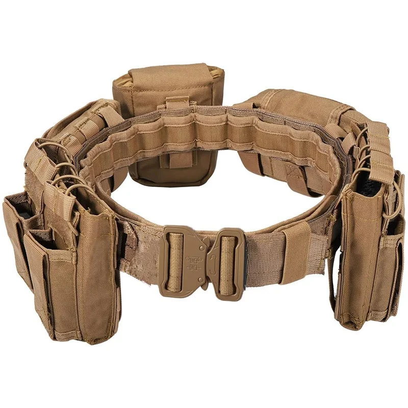Adjustable Modular Equipment High Density Material Tactical Belts for Men Tactical Heavy Duty Belts Utility Belt with Pouches