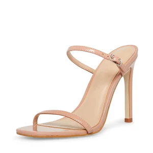 Large Size Ladies Square Toe High Heels Sandals Slip on Summer Comfortable Stilettos Shoes