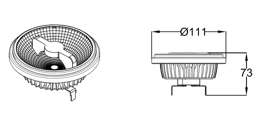 Оптовая продажа 15 Вт AR111 G53 светодио дный затемнения светильник лампочка ES111 QR111 потолочный светильник источник