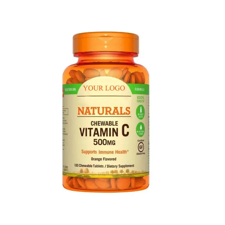 Health Supplements Vegetarian Unflavored Vitamin C Tablets for Adult