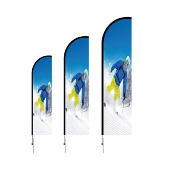 Wholesale Flying Beach Flag Banner Promotional Advertising Wind Outdoor Custom Feather Flags