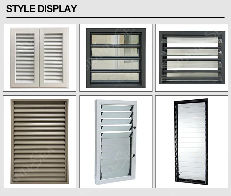 Caribbean Hurricaneproof House Exterior Jalousie Aluminium Glass