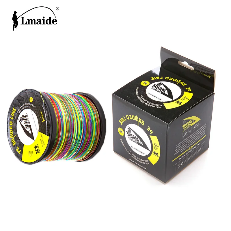 Lmaide 1000M 4 Strand Multicolor Braid Fishing Threads Sedales De Pesca  Multifilament Pe Braided Fishing Line