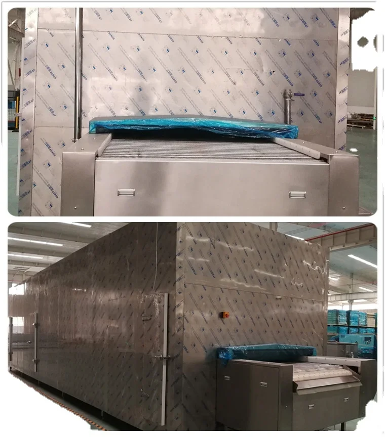 Industrial large tunnel/spiral freezers for meat processing and slaughterhouses