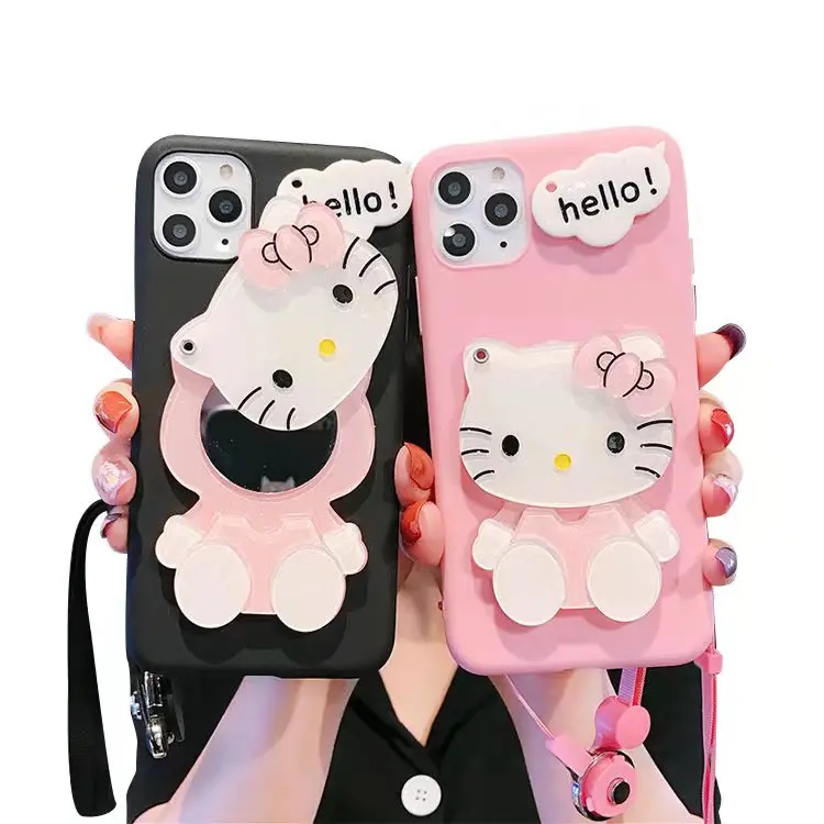 Kawaii Anime Figure Cartoon Hello Kitty Phone Case Girls Smooth