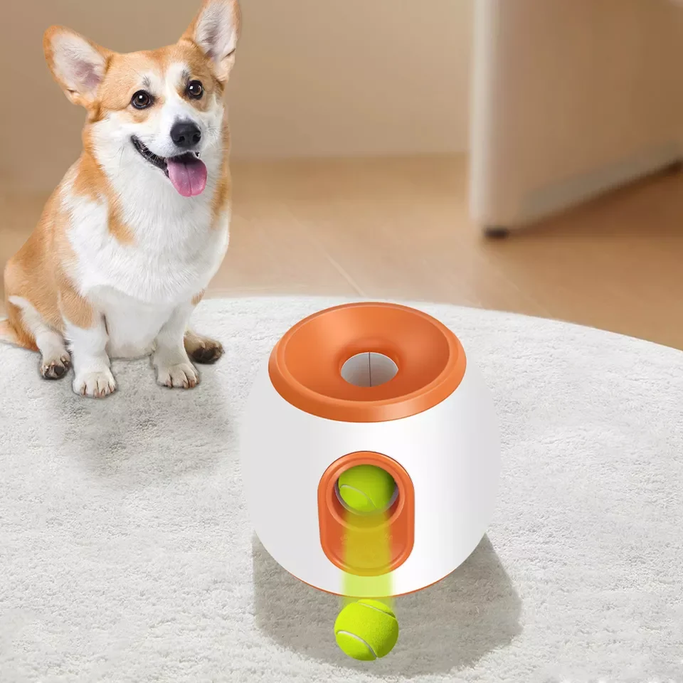 Funny Interactive Pet Outdoor Training Automatic Ball Thrower Tennis Ball Launcher Machine