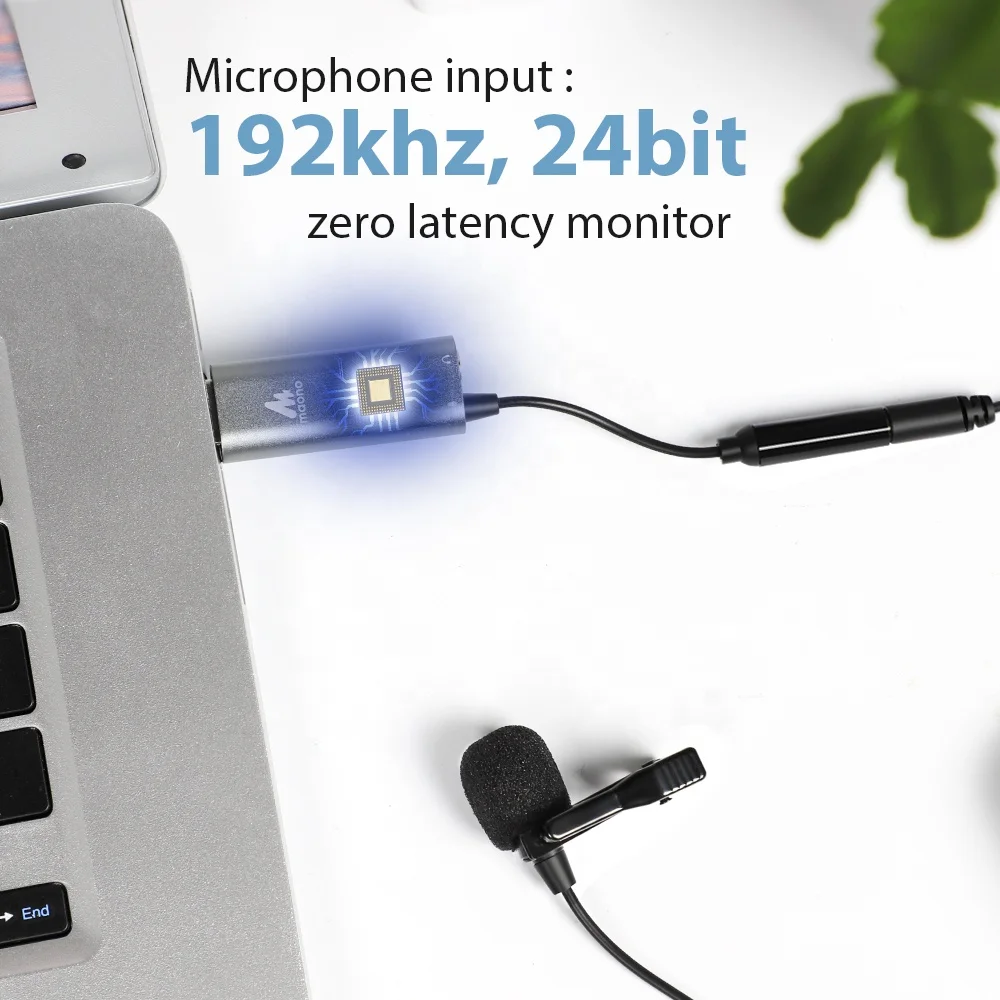 MAONO Professional Sound Card Audio Interface for Computer 192khz 24bit Sampling Rate USB Audio Interface Sound Card