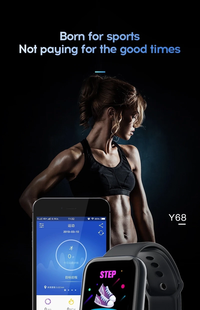 smartwatch y68 com fone de ouvido sem fio a10