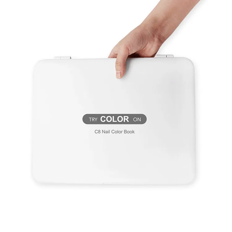 Plastic Nail Art Practice swatch Book False Tips Gel Polish Color Sample Album 120 Colour Display Chart for Nails