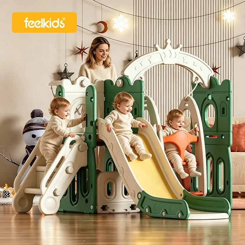 Kids Plastic Slide CE CPC Certified Children Outdoor Indoor Playhouse Swing Set Toddler Playground Equipment OEM Wholesale