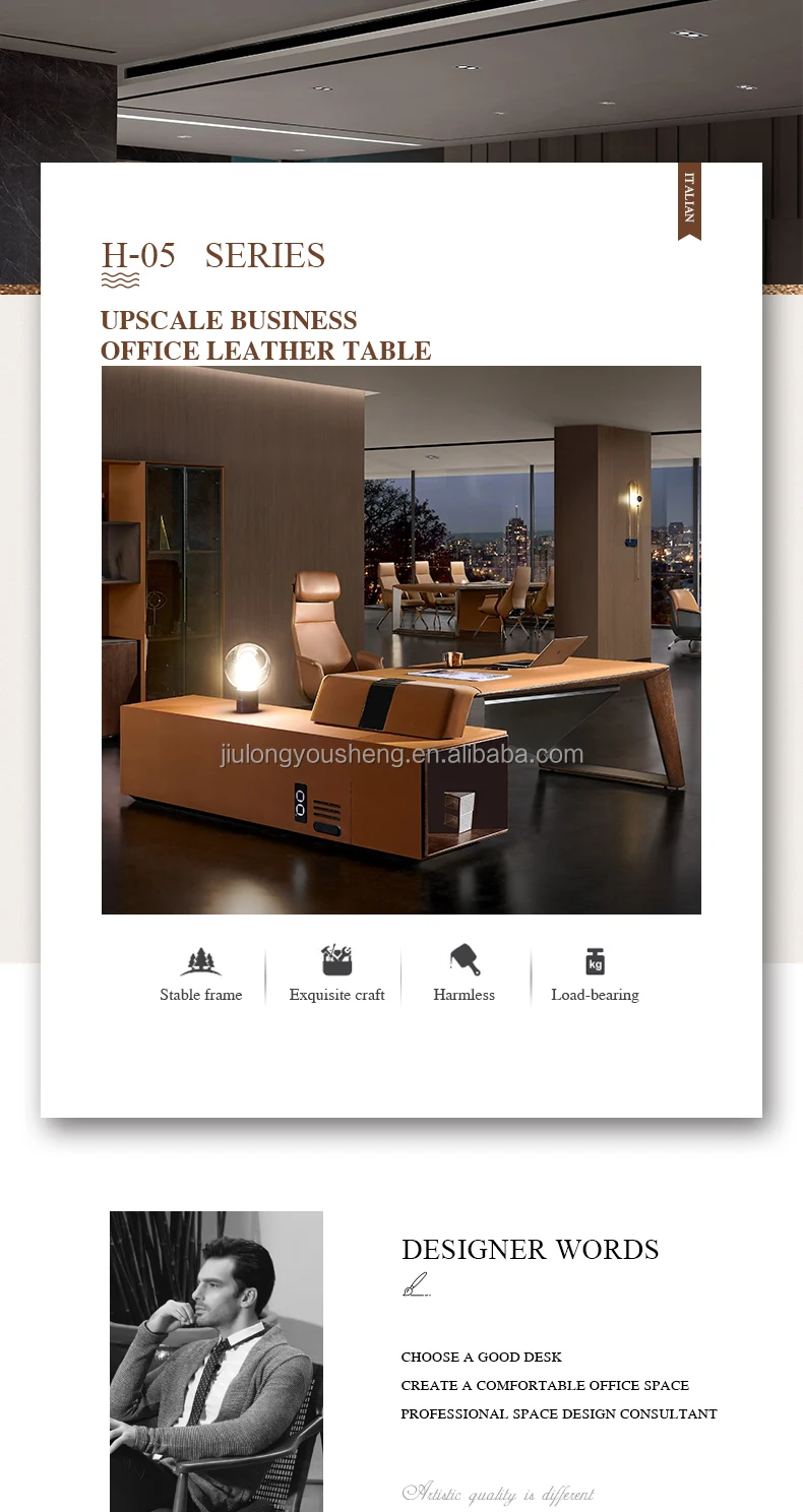 Office Furniture Ceo Executive Desk Customized L Shape Mdf Office