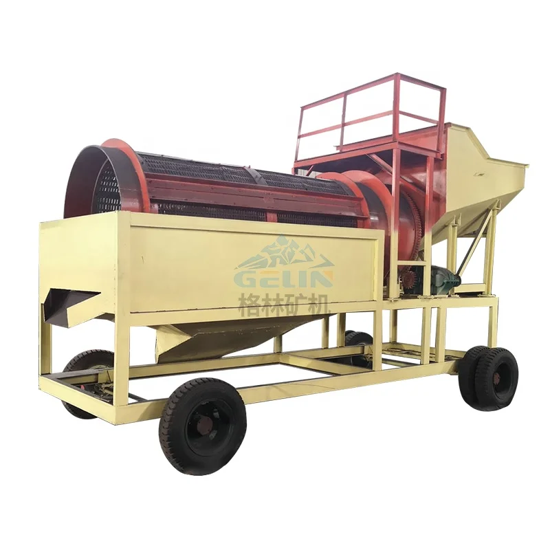 Good Price 200TPH Efficient Big Mobile Gold Washing Trommel Screen with diesel Engine