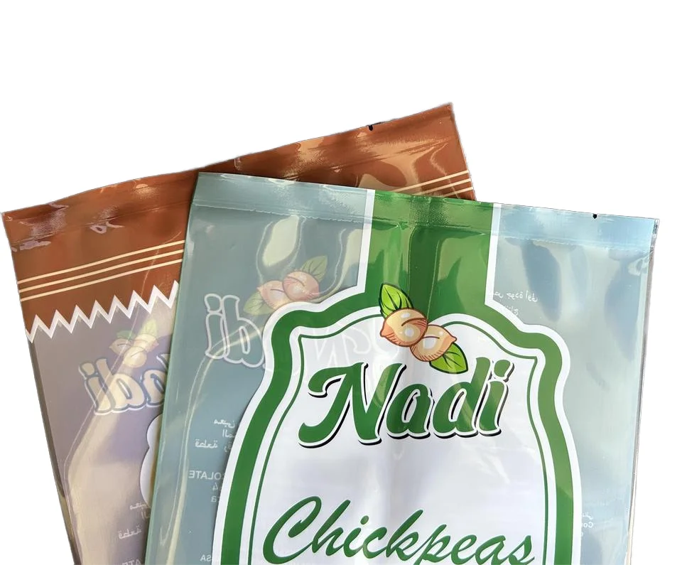Custom Brand Plastic Mylar Bags for Packaging Chips Nuts for Cookies Pecans Window Back Seal Heat Seal Smell Proof Gravure