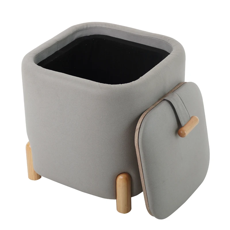 2025 Modern Style Living Room Colorful Ottoman Stool Square Storage Ottoman