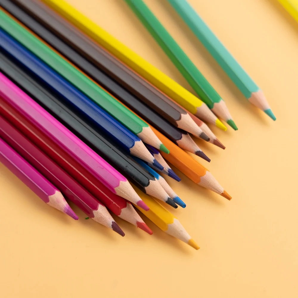 U+ UP-CP12H Farbige, wasserlösliche Holzstifte für Kinder, geeignet für Schule und Unterricht_voghion.com