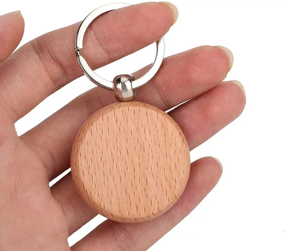 Круглый пустой деревянный брелок для ключей персонализированный бирки ручная работа маленькие подвесные аксессуары украшение одежды и сумок своими