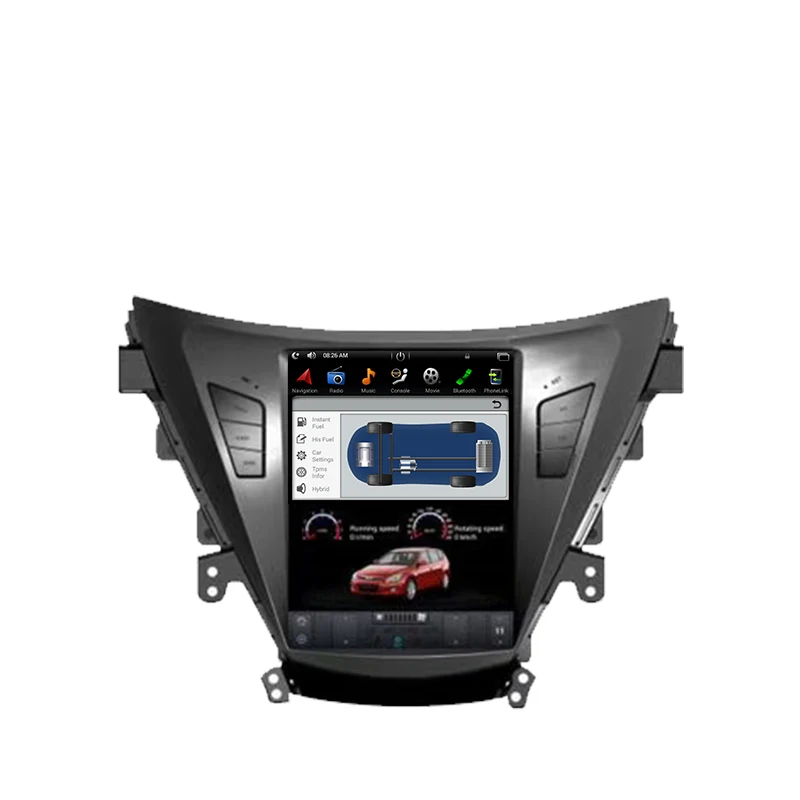 10.4 Inch Vertical Screen Tesla Car Radio Dvd Player for Hyundai Elantra MD 2011 2012 Gps Navigation