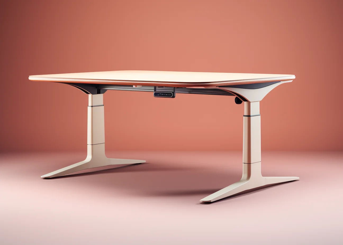 Adjustable computer table stand fixed single motor electric lift