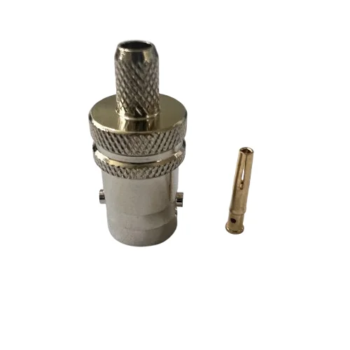 Hot Sale BNC-C-K3 RF Connector All Cooper Female BNC Coaxial Connectors Crimp RG58 RG142 Cable Assembly