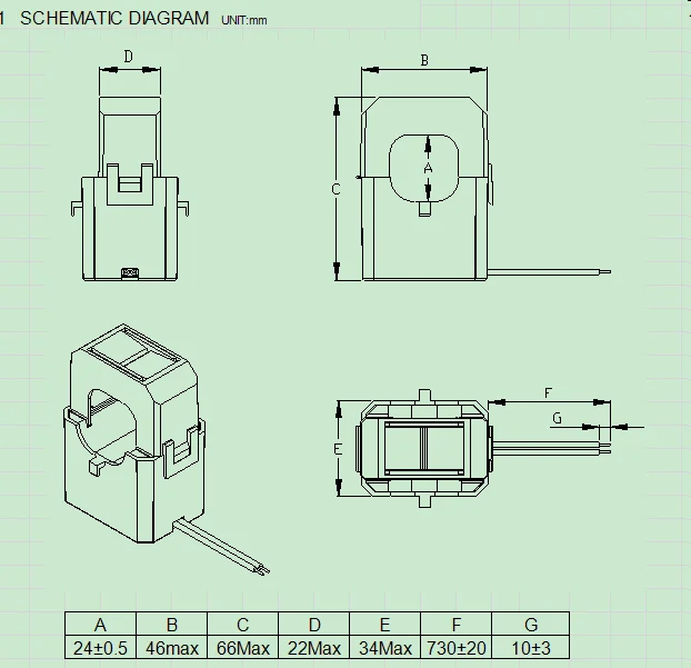 Zentar 50a Split Core Current Transformer Open Structure Easy To