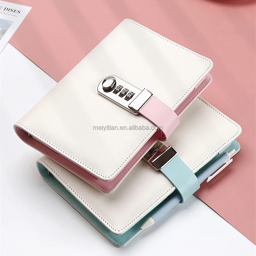 PU Leather Diary with Lock - A5 & A6 Refillable Journal