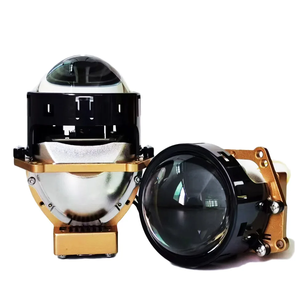 3 Inches Bi LED LED Projector Lens Lighting Focus Headlight with Advanced Cooling System and High Low Beam for Universal Car