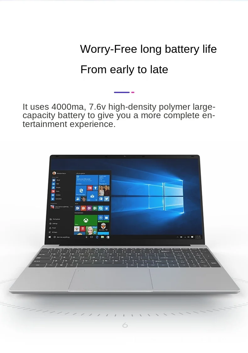 Factory Price Cheap 15.6 inch laptop 8G 16G  intel notebook portable computer with fingerprint recognition