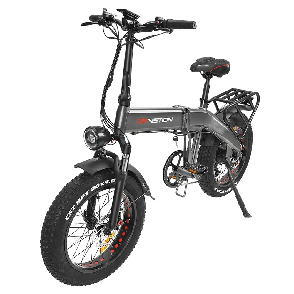 DrveTion BT20 faltbares Elektrofahrrad 20*4,0 Zoll dicke Reifen 10 Ah Akku 40-60 km Reichweite 750 W Motor 45 km/h Max. Geschwin