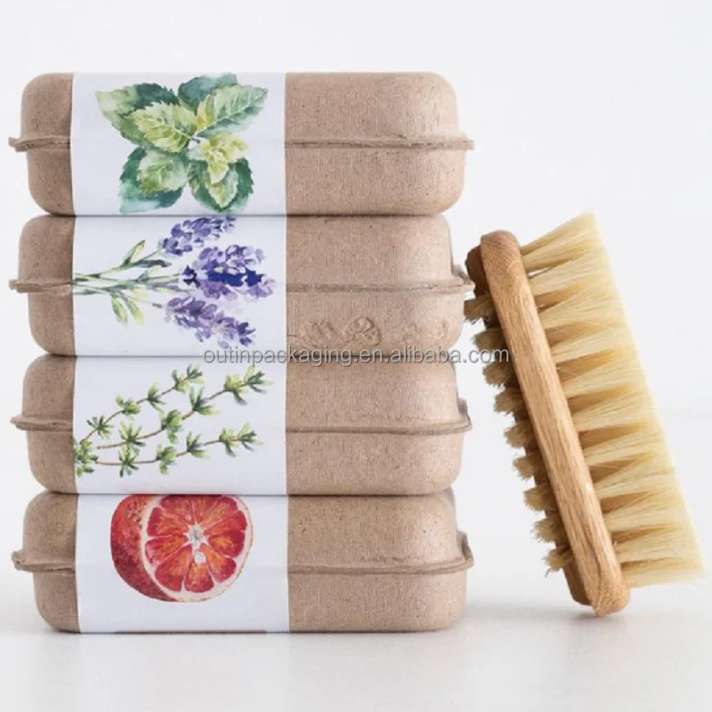 Custom Eco-Friendly Biodegradable Recycled Paper Pulp Tray Molded Soap ...