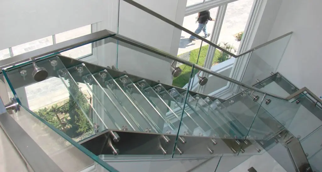 Prefab Glass Railing Prefab Glass Stairs with Wood Treads and Custom Railings - Modern ...