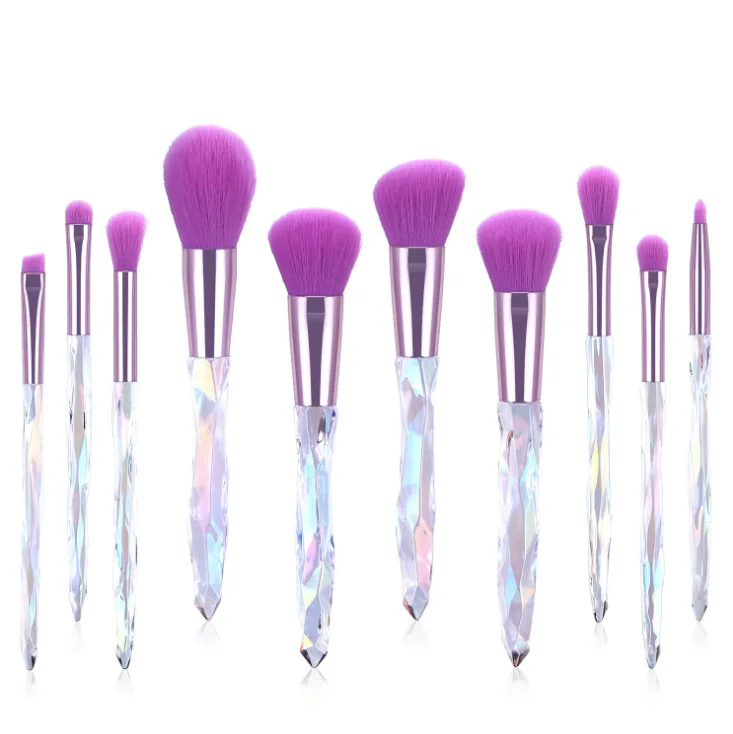 Hot sale diamond makeup brush private label crystal eye shadow makeup brush set