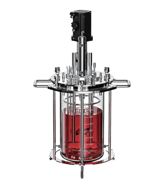 Automatic Custom Bioreactor Factory Benchtop Glass Quadruple Controller New Biological Tank Reactor PLC Motor Pressure Vessel
