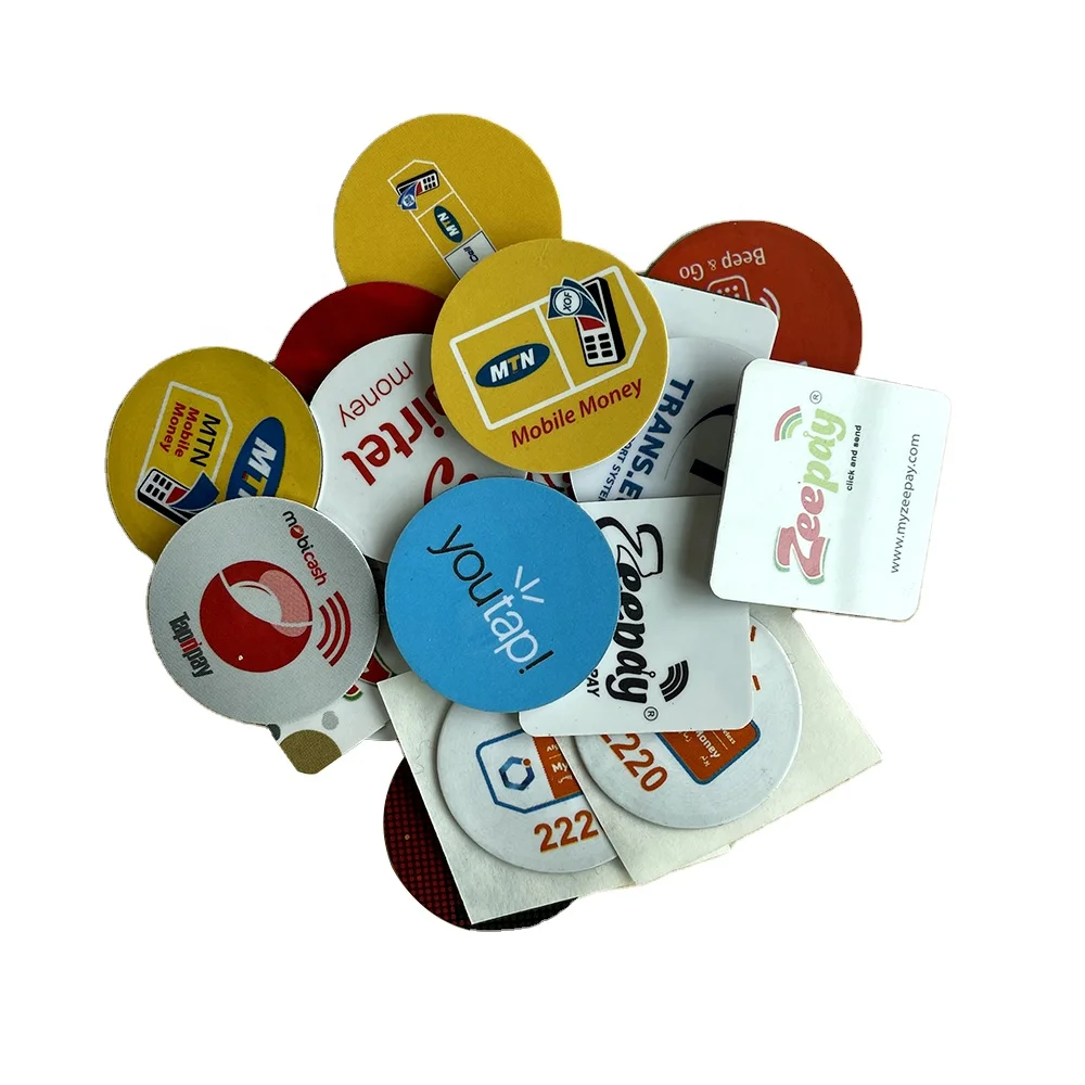Round Shape RFID Smart PVC Coin Tag for Access Control Games Identification Consumption Bus Card Application