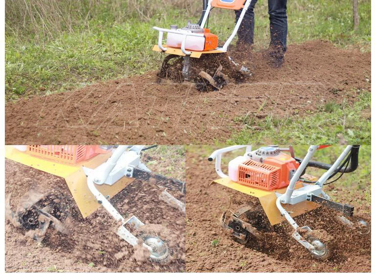 4 stroke power tiller weeder portable garden mini rotary tiller cultivator gasoline agriculture machine farm soil cultivator-13