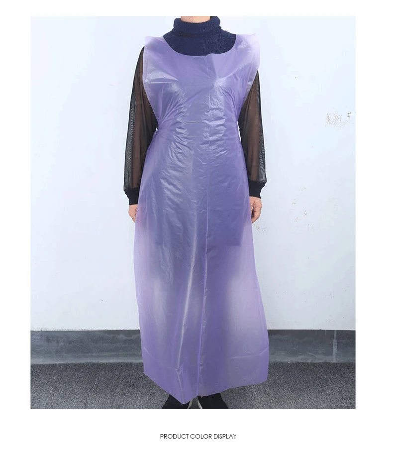 Environmental Cpe Disposable Plastic Apron Without Sleeve Medical