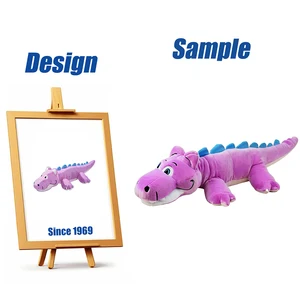Shengye Plushies Manufacturer Direct Supply OEM Printing Embroidery Stuffed Plush Animal Soft Toy Crocodile Alligator for Baby