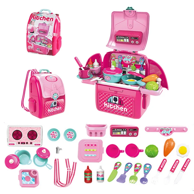 Talented Chef Child Cooking Kitchen Set Toys Pink Plastic Pretend Play 2022 Simulation Spraying Mist Kitchen Toys