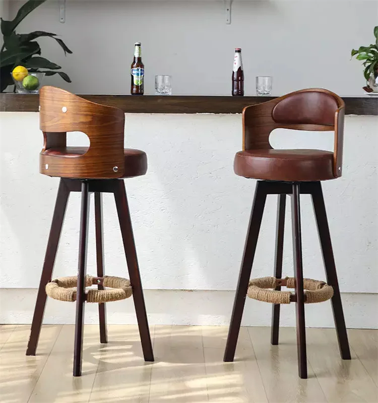Modern Bar Stools Adjustable Swivel Bar Chairs Lift Height Kitchen