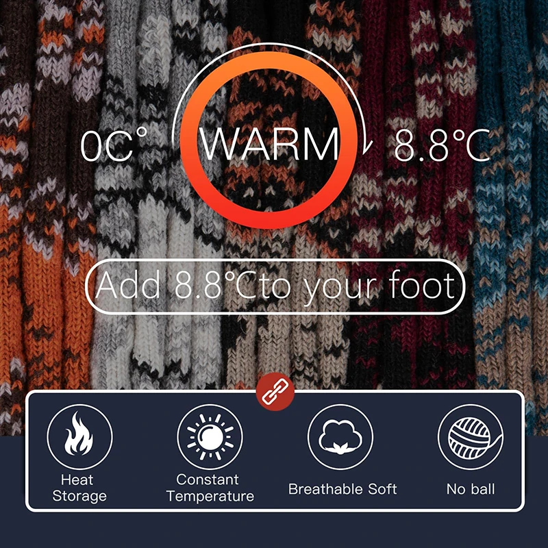 product-750-750 men wool socks custom logo winter warm socks thick knit cabin cozy crew soft socks gifts for men