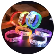 Customized LED luminous wristband multi-color night glow bracelet concert support props bar parties fluorescent stick wristband