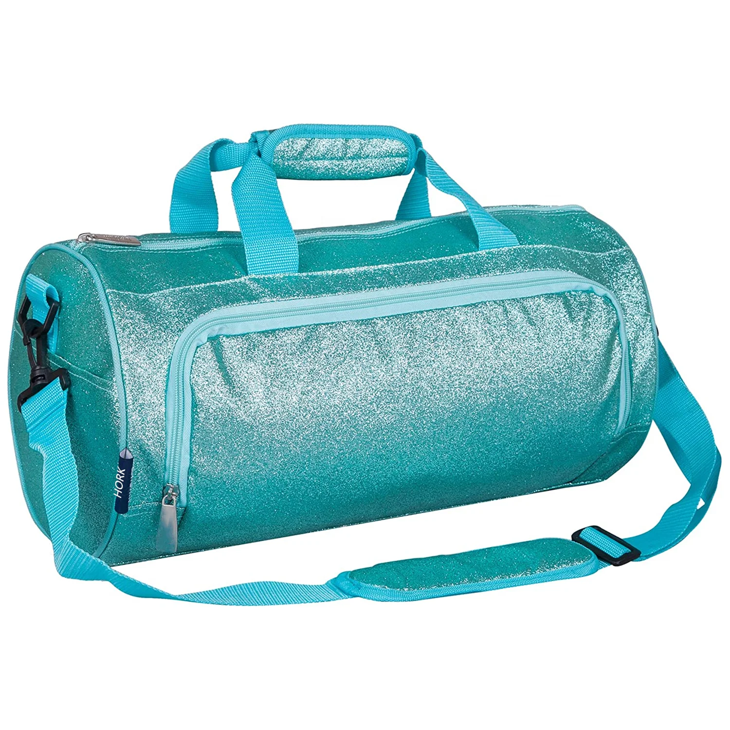 turquoise duffle bolsa