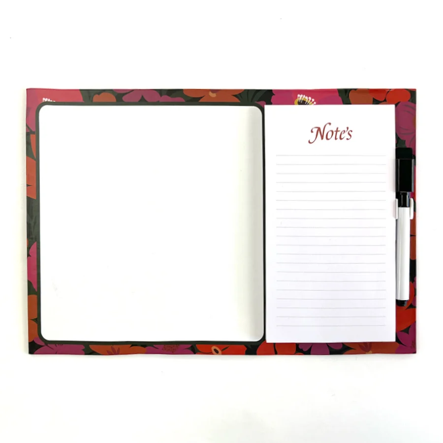 Custom Tear off To Do List Memo Notes Pad Printing Red Floral Memo Pad Custom Print With Customize Logo